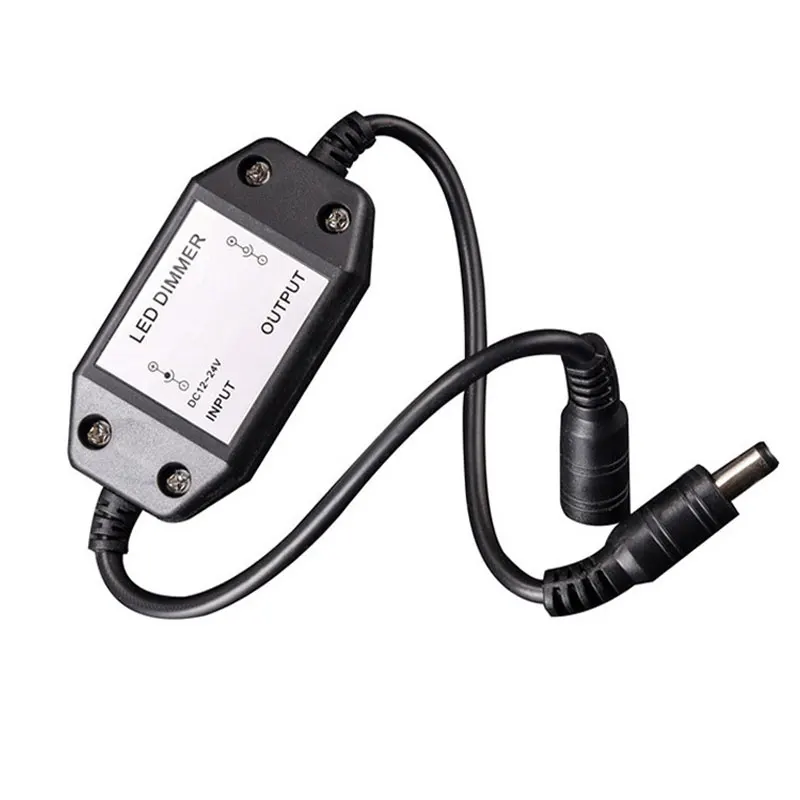 

LED Knob Dimmer Switch 5V 12V 24V DC LED Dimmer Inline Dimming Switch ON OFF for Single Color LED Strip Light