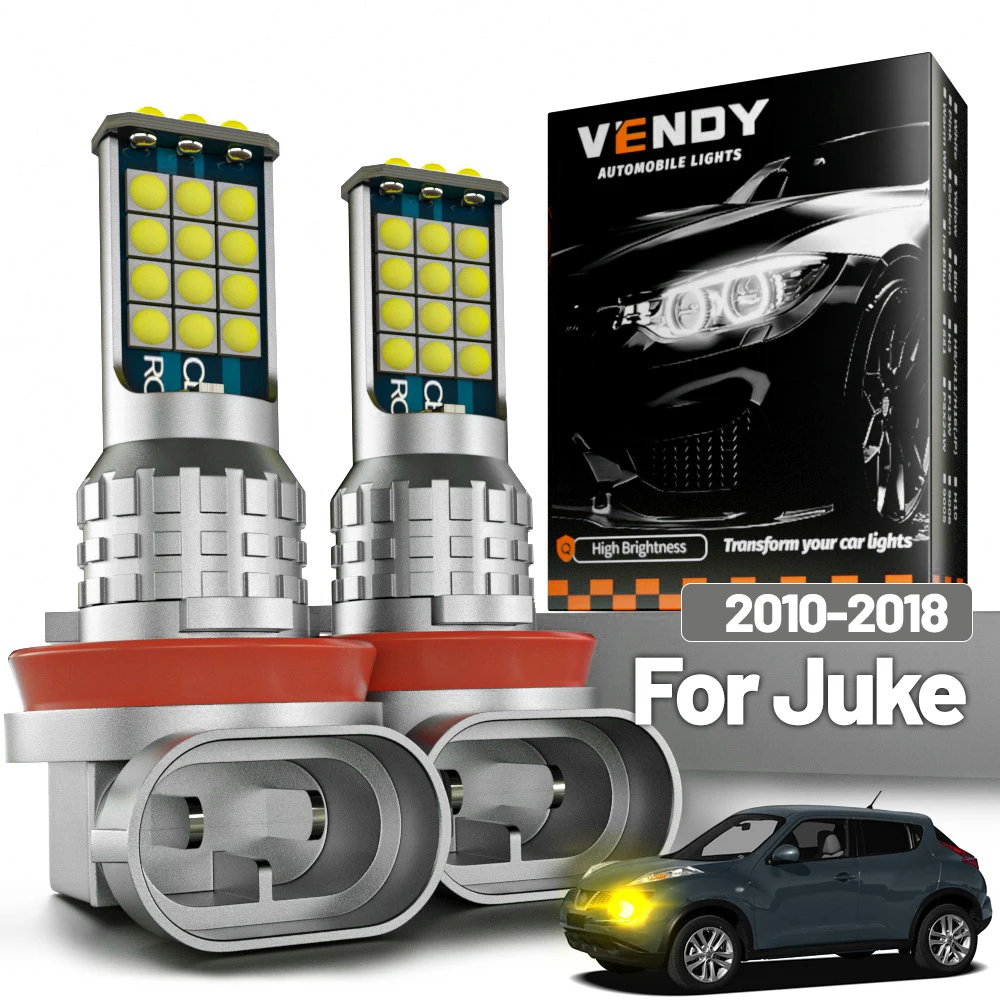 

2 шт. светодиодные противотуманные фары для Nissan Juke F15 2010-2018 2011 2012 2013 2014 2015 2016 2017, аксессуары Canbus