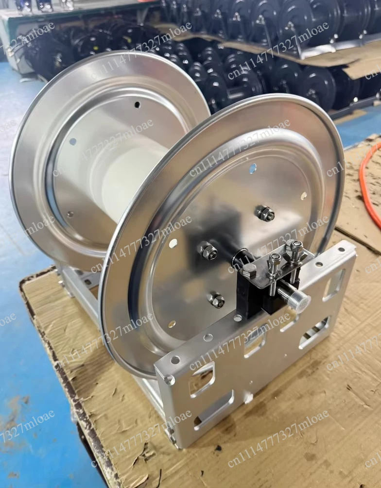 Heavy Duty Hand Hose Reel 430 '300' Aluminum Stainless Steel with Inlet and Outlet 1/2 3/4