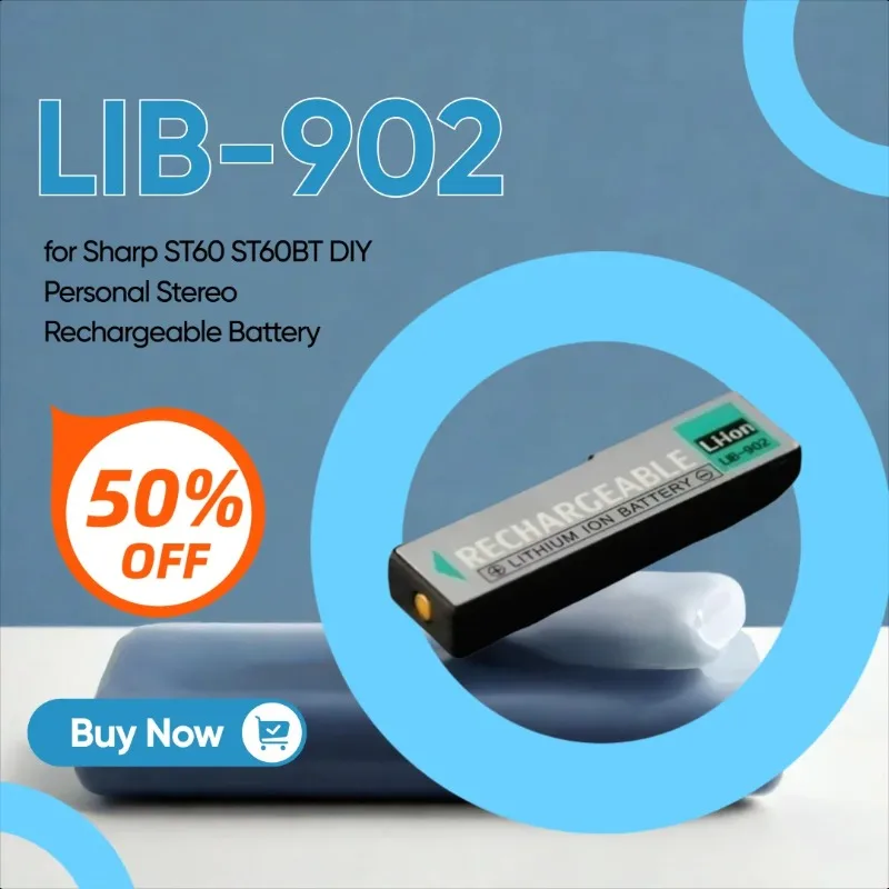 

Новая литиевая батарея LIB-902 для Lark R70 Lib-12 F5 F7 F70 F80 M5 для Sharp ST60 ST60BT DIY Персональная стерео аккумуляторная батарея