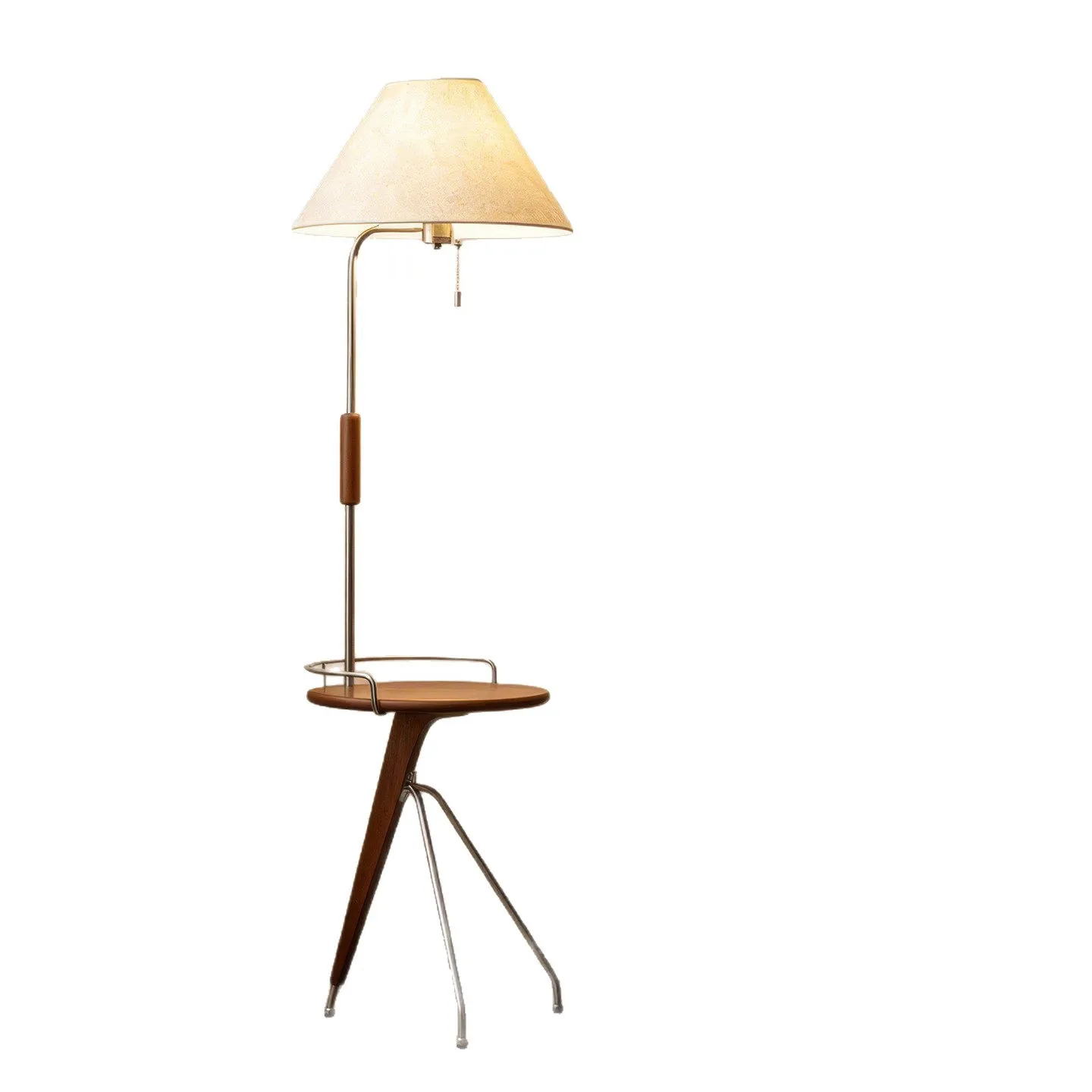 High-end Floor Lamp Next To The Medieval Living Room Sofa American Retro Shelf Integrated Atmosphere Vertical Lamp
