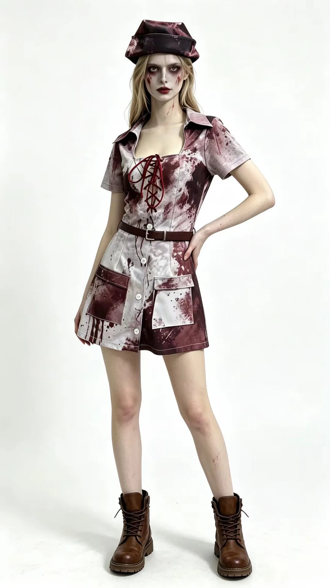 Déguisement Infirmière Zombie Ensanglantée – photo 3