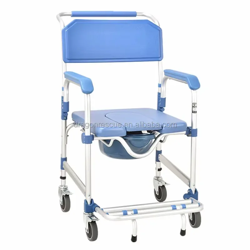 2024 Stainless Steel Folding Commode Chair Price Wheel Chair With High Quality