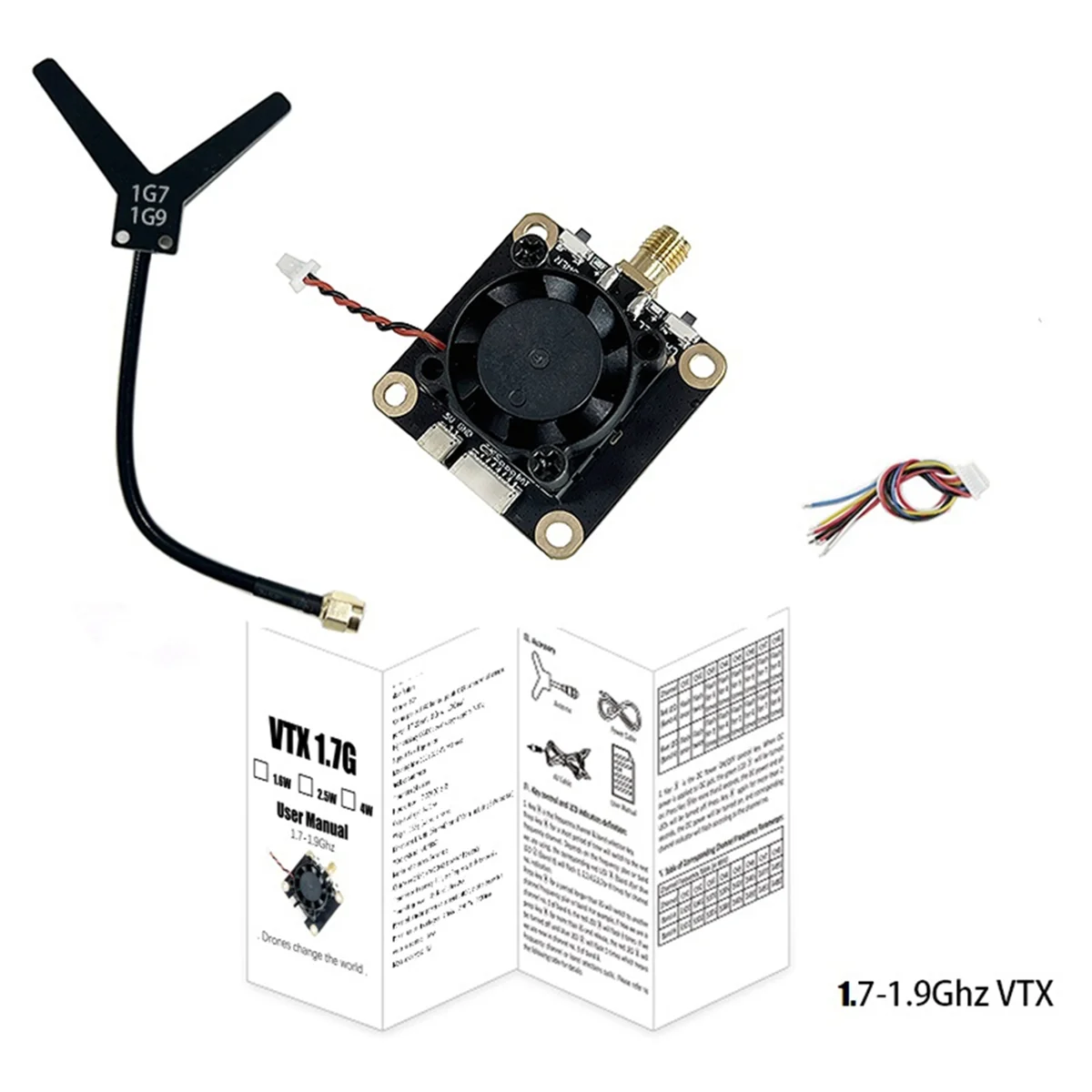 1.7G-1.9G 1.6W FPV VTX 8CH FPV Video Transmitter Module PAL/NTSC for FatShark Skyzone FPV Goggles