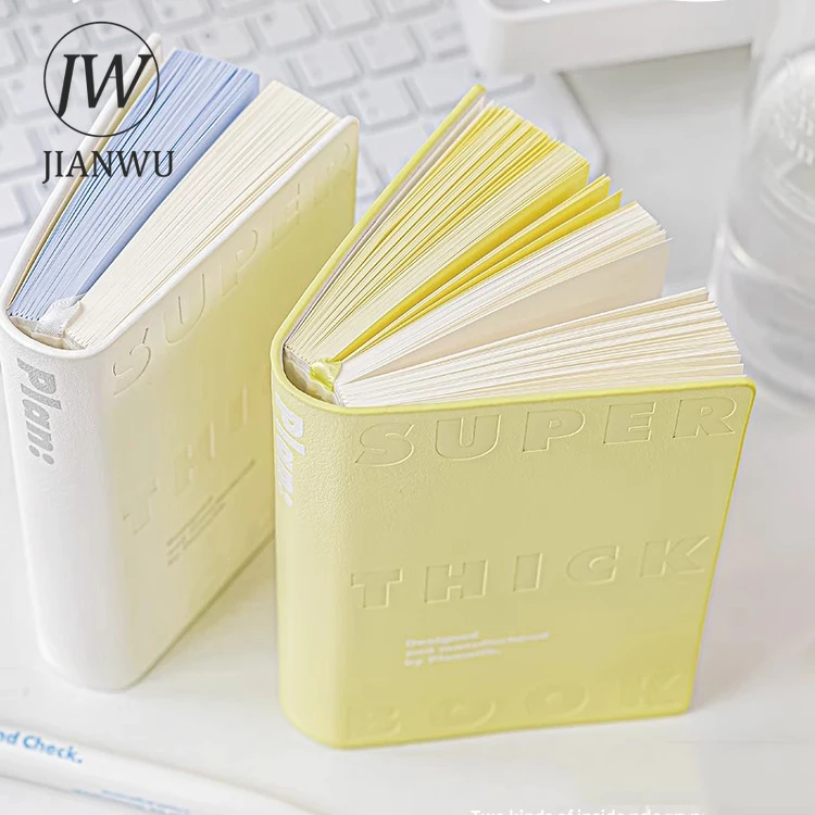 JIANWU 80 Sheets/book Thick Series Mini Dopamine Color PU Notebook Creative DIY Journal Student Supplies Stationery