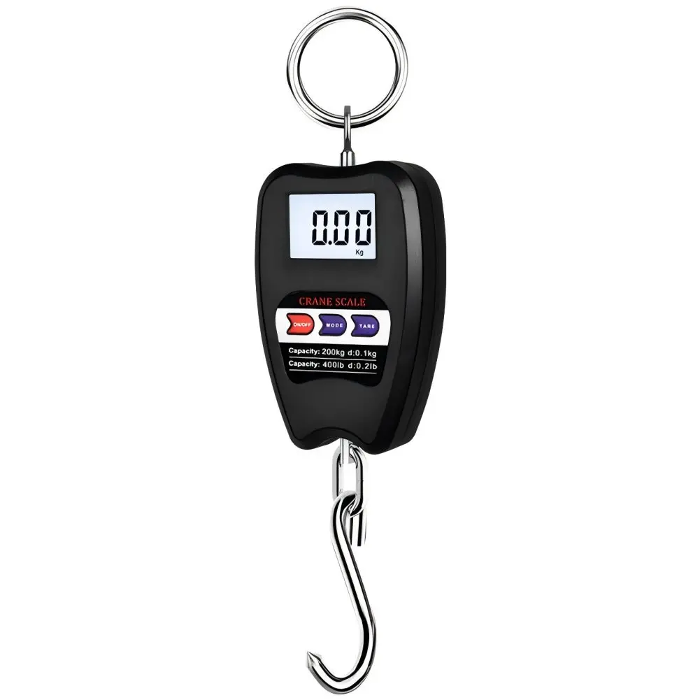 200kg Portable Electronic Hanging Scale With LCD Display For Crane Hook Luggage Weighing Industrial Test Meter Detector