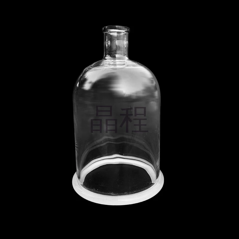 Glass Bell Thickened Transparent Jar with Stopper the Bottom of the Bell Jar Is Frosted and Vacuumted Tester 15*28cm 15*21cm
