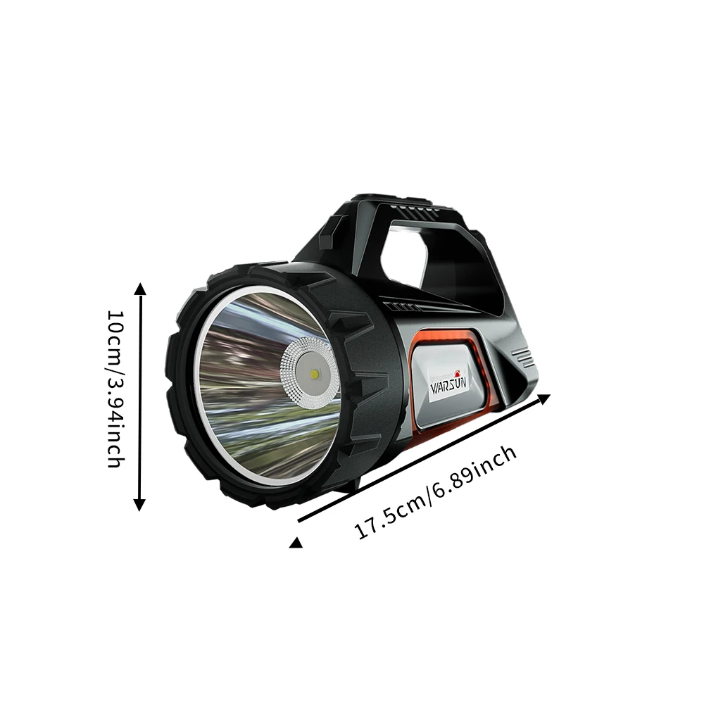 Warsun Type-C oplaadbare zonne-energie kampzaklampen ABS draagbare waterdichte zaklamp werklamp buitenzoeklicht