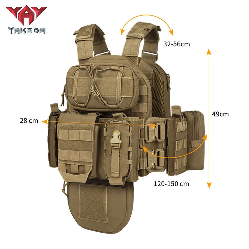 Equipo Tactico Outdoor Vest Molle Chaleco Tactico Body Protection Pouch Hunter Plate Carrier Hunting Tactical Vest