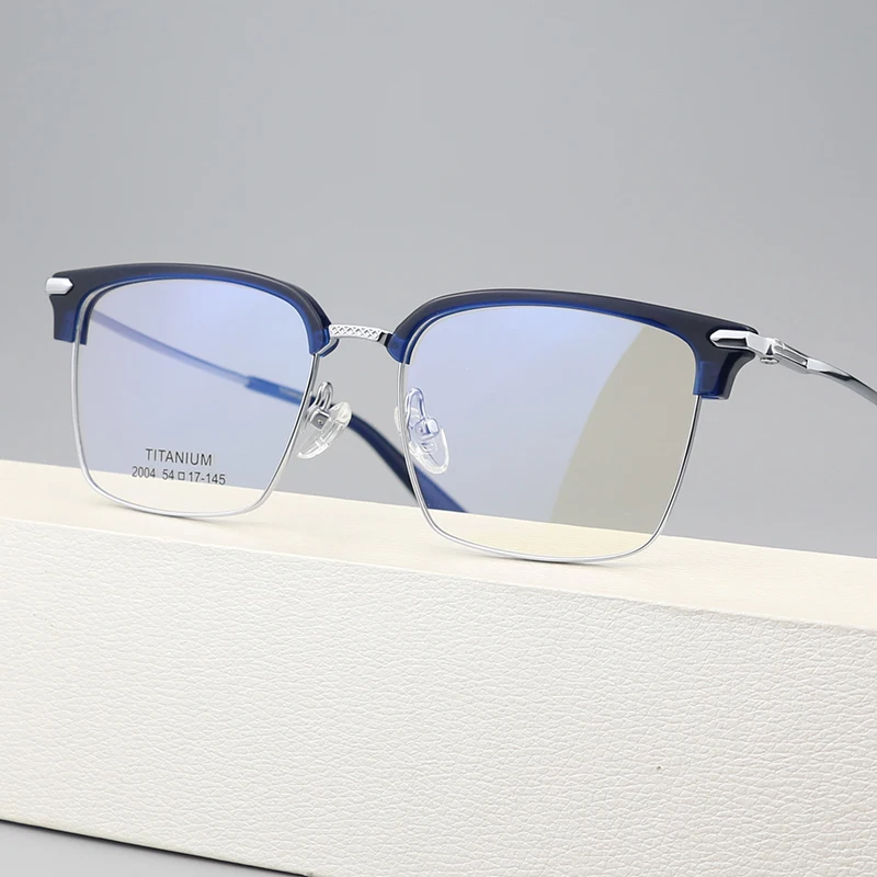 

Ultra-light Fashion High-quality Square Eyeglasses Business Retro Titanium Optical Prescription Glasses Frame Men Eyewear