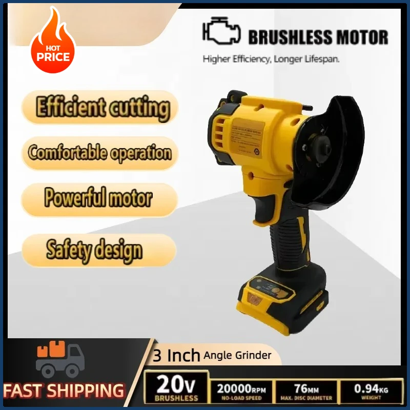 صالح ديوالت 3 بوصة طاحونة زاوية صغيرة اللاسلكي تلميع ماكينة الطحن قطع كهربائية أدوات كهربائية لبطارية ديوالت 20 فولت