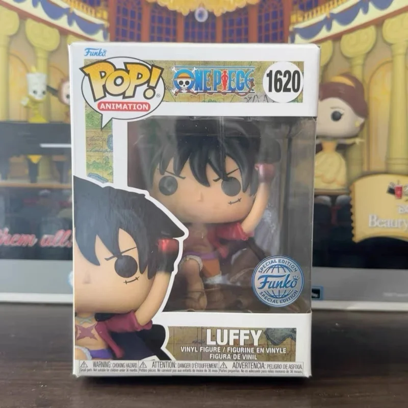 Véritable Funko Pop une pièce Luffy Action Anime Figure vinyle Statue poupée bureau décoration modèle jouets enfant objets de collection cadeaux