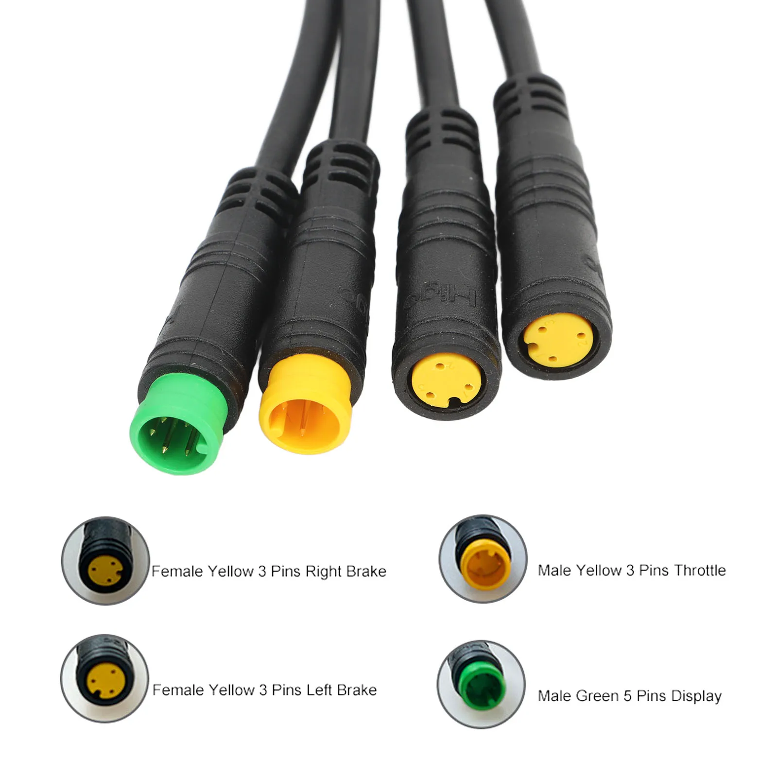 120 سنتيمتر دراجة موتور تحويل كابل مقاوم للماء 1 ل 4 منتصف محرك المحرك تمديد سلك ل BAFANG BBS01 BBS02