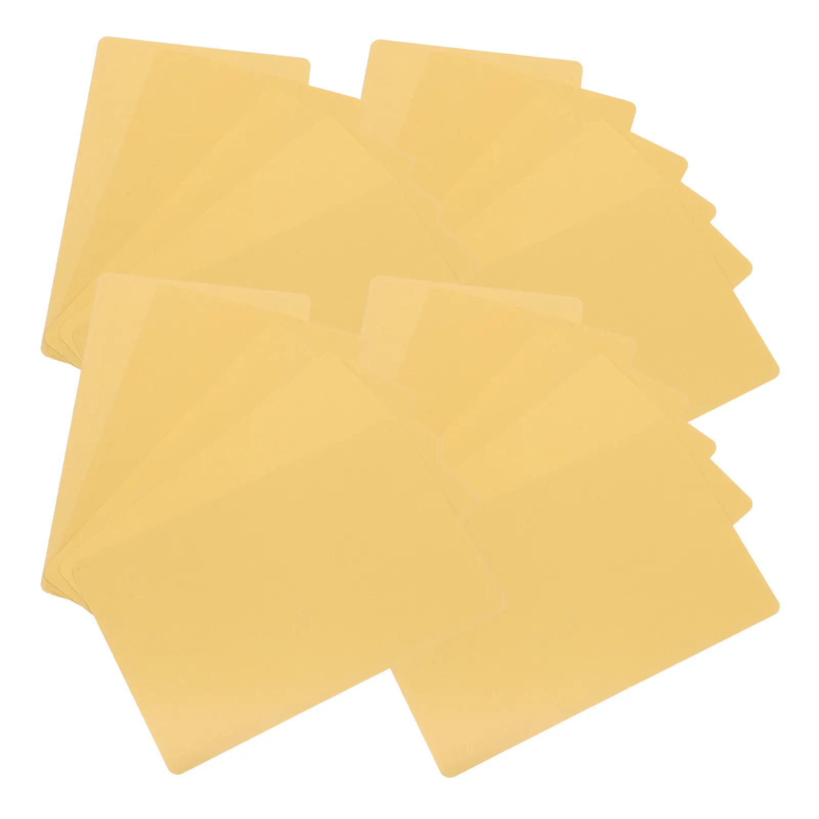 

50Pcs Metal Business Card Blanks Aluminum Engraving Plates Gold Finish Standard Size Multipurpose DIY Name Cards for Laser