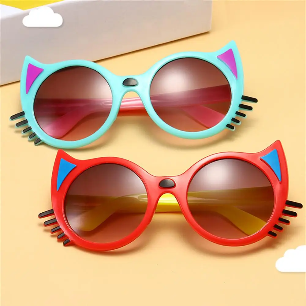 New Cartoon Childrens Sunglasses Kitten Baby Sunglasses Cute PC Kids Sunglasses Multi-color Visor UV400 Protection Eyewear