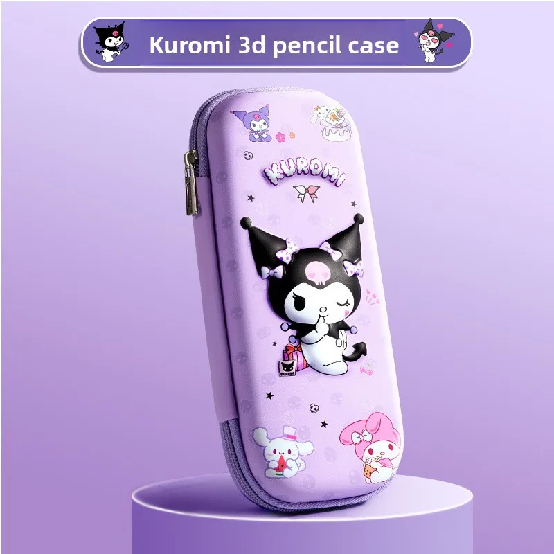 3D Cartoon Hello Kitty Pattern Stationery Box Multi Functional Large Capacity Pencil Case For School Student Makeup Brush Organi