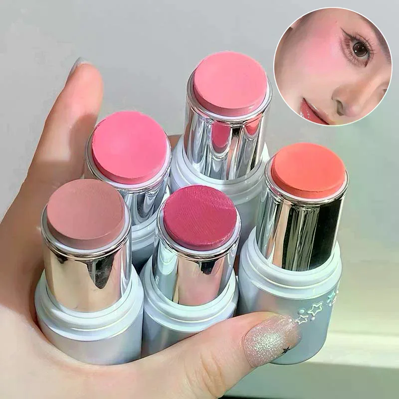 Cappuvini Multi-Use Cream Blush Stick For Eyes Lips & Cheek Nourishes & Moisturizes Long-Wearing Blendable Waterproof Smooth