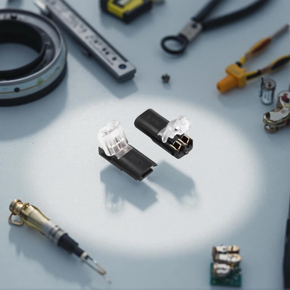 1000 Pcs D2 Waterproof Plug Wire Connector 2 Pin Way Cable Plug Car Electric Wire Snap Connectors Strip Terminal