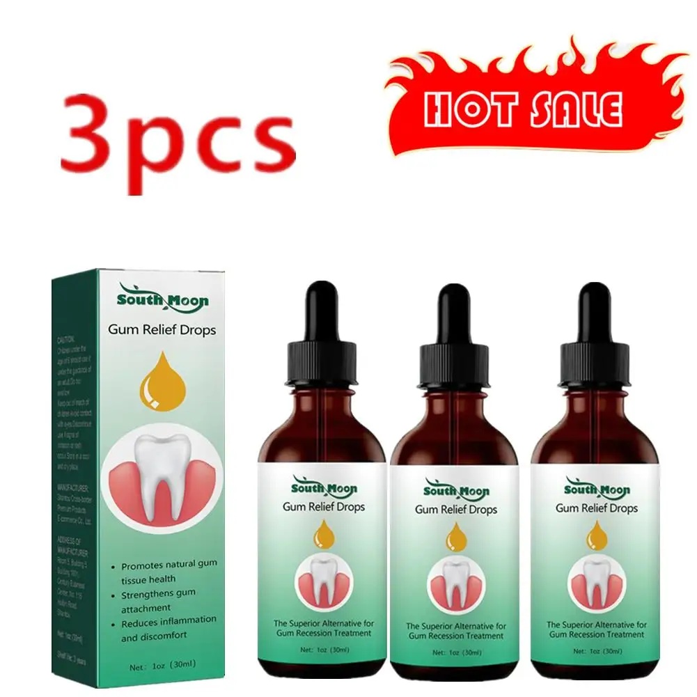 

3pcs 30ml Gum Regrowth Drops Relieve Mouth Periodontal Gum Bleeding Pain Treatment Bad Breat Antibacteria Oral Clean Care New