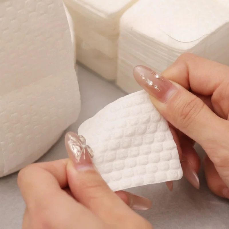 200 ชิ้น/แพ็คNail Artพิเศษเล็บRemover Pads Non-Sheddingสวมใส่เล็บเครื่องมือทําความสะอาดแต่งหน้าRemover Padsการบีบอัดเปียก