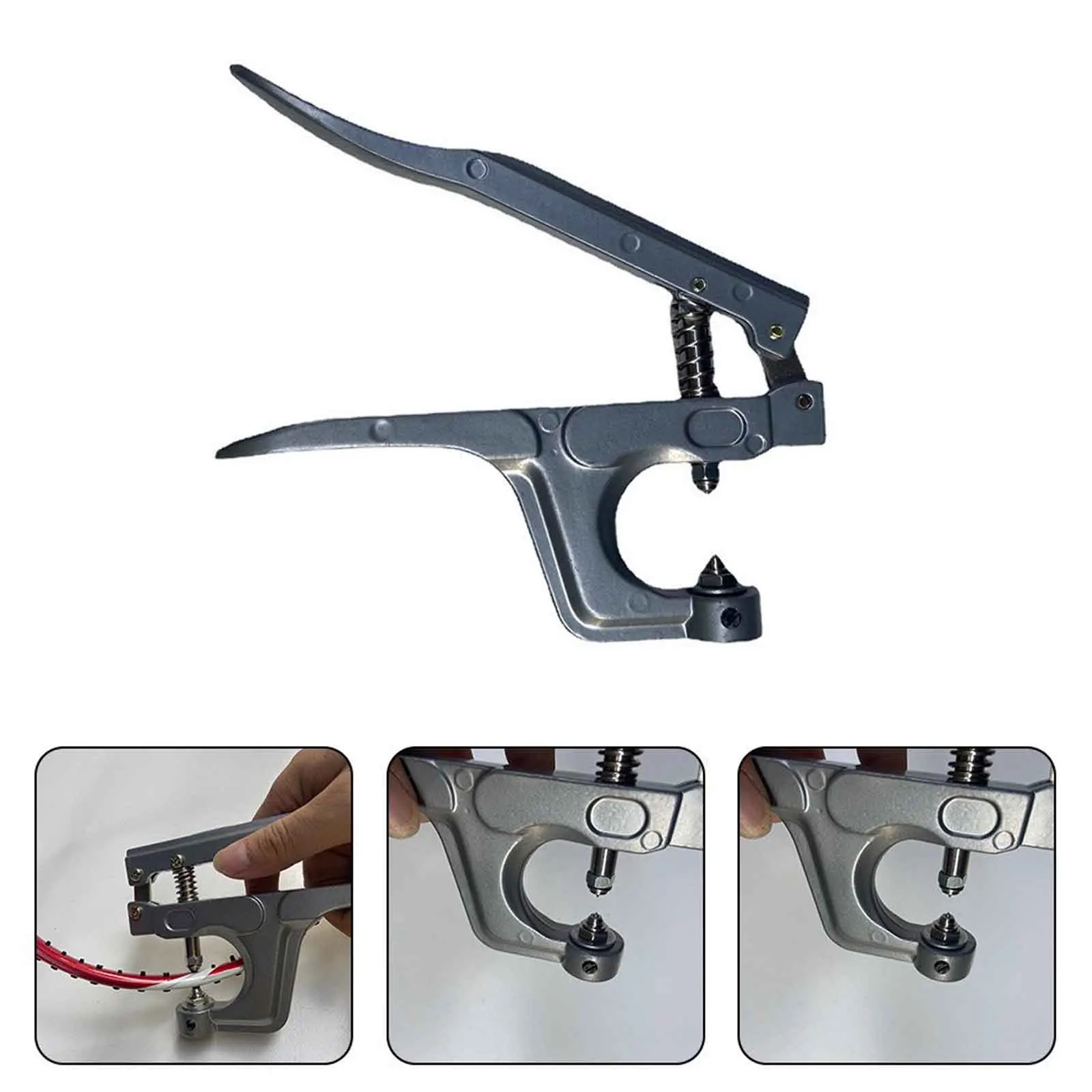 Badminton Racket Cold Press Plier, Racquet Grommets Tools String Protective Sleeve Eyelet Replacement Clamp