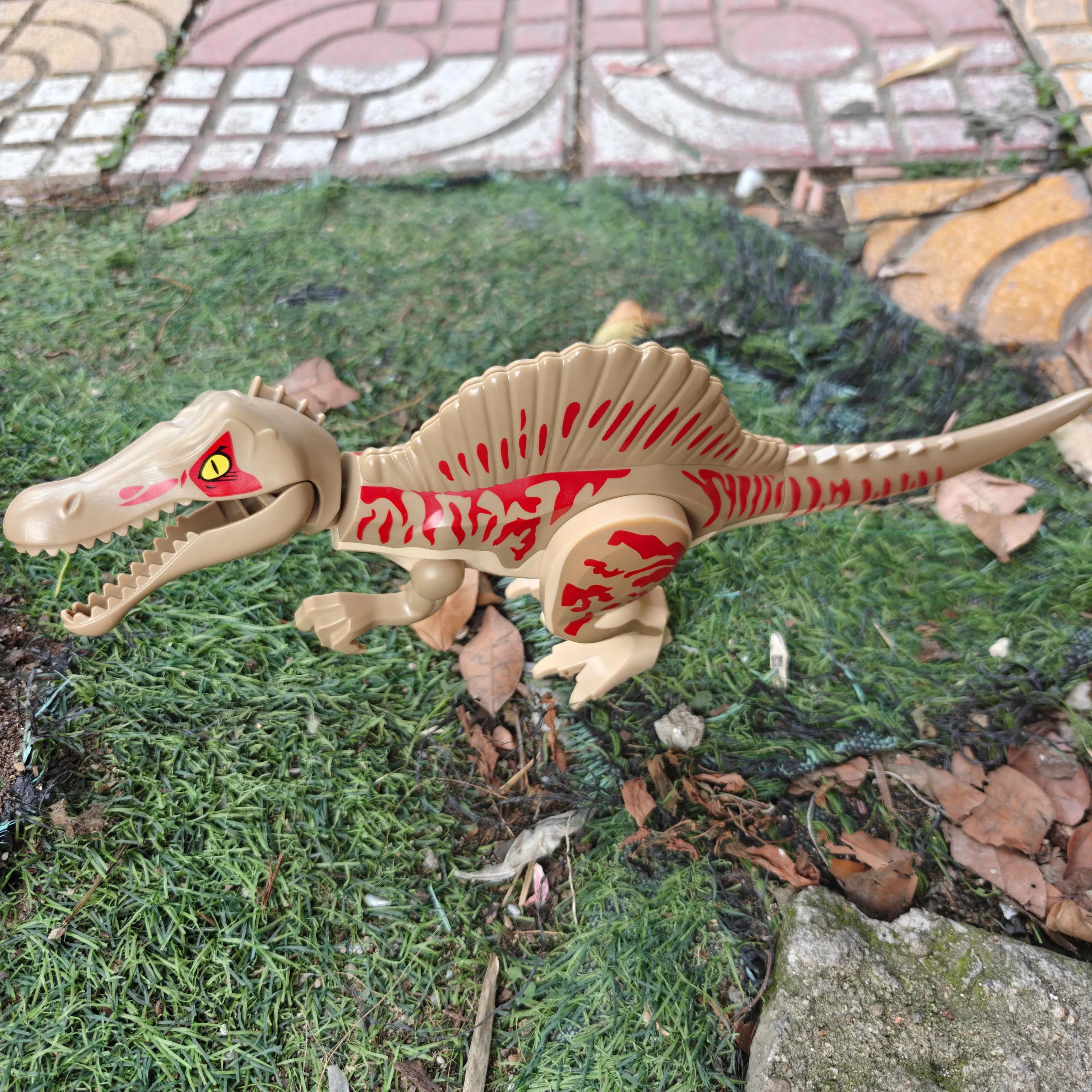 Dinosaurio Jurásico chino DIY Spinosaurus Quetzalcoatlus Air Mission bloque de construcción juguete educativo para niños regalos