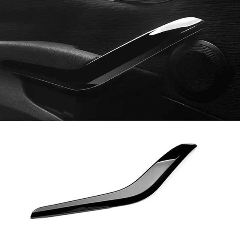 4Pcs Bright Black Car Inner Door Handle Trim Pull Grab Panel Handle Replacement for-BMW X1 E84 2010-2016