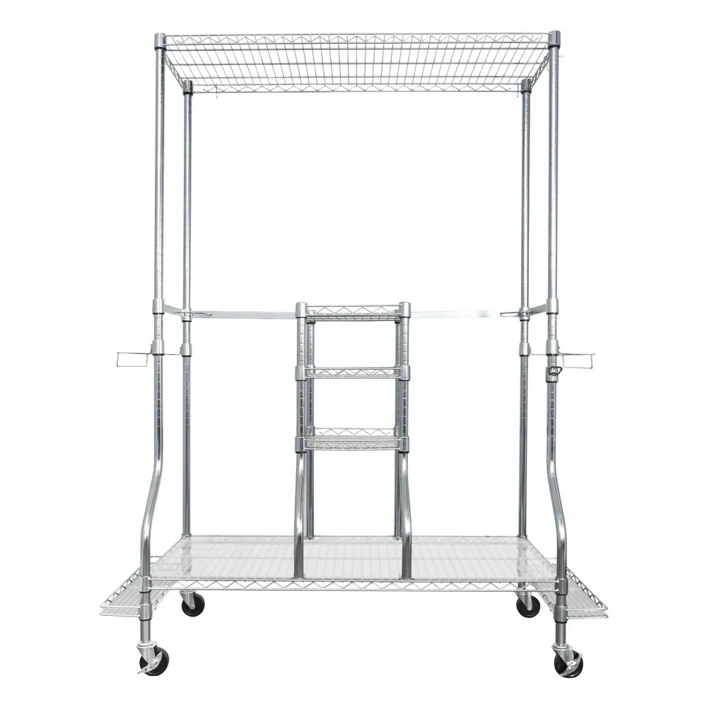 Golf Equipment Organizer Rack Golf Bag Storage Rack for Garage Fits 2 XL Bags & Accessories Standard and Deluxe