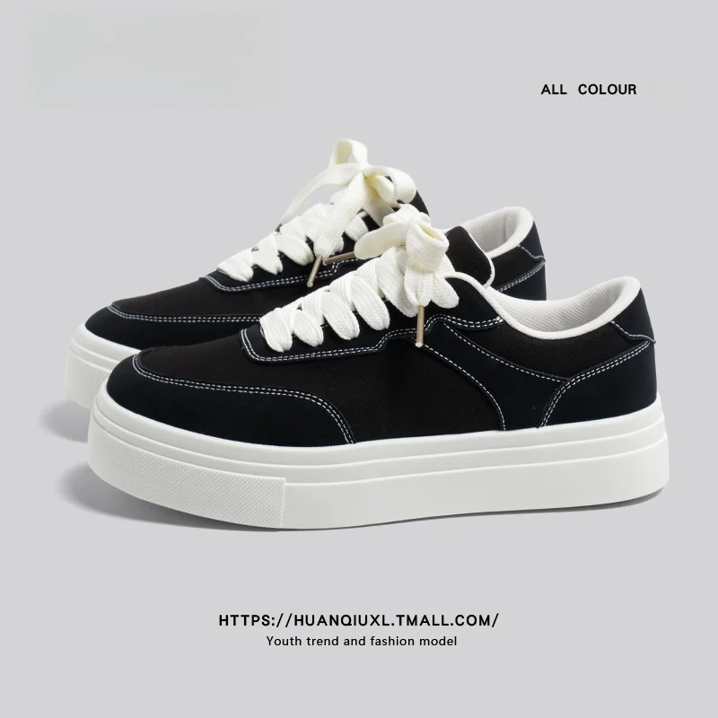 

Мужские кеды на толстой подошве Global, весна 2025, новая модель, черные, универсальные, модные, повседневные, спортивные, трендовые низкие кроссовки