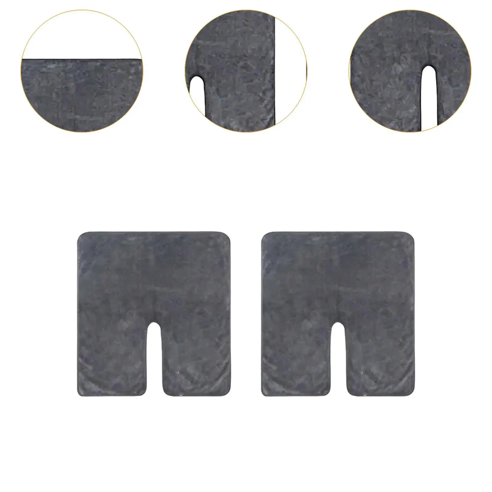 3 × 2 قطعة مناشف الوجه لأخصائيي التجميل، مناشف الوجه باللون الرمادي السباي #2