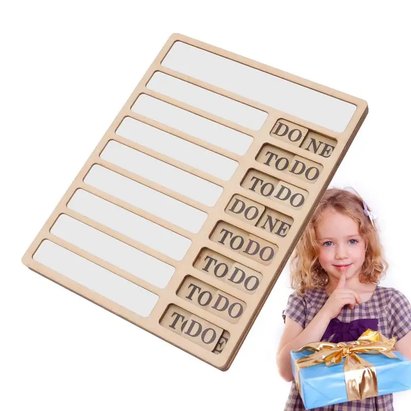 

To Do List Chart Blank To Do List Wooden Chore Chart For Children Reusable Task Board For Students & Professionals Portable