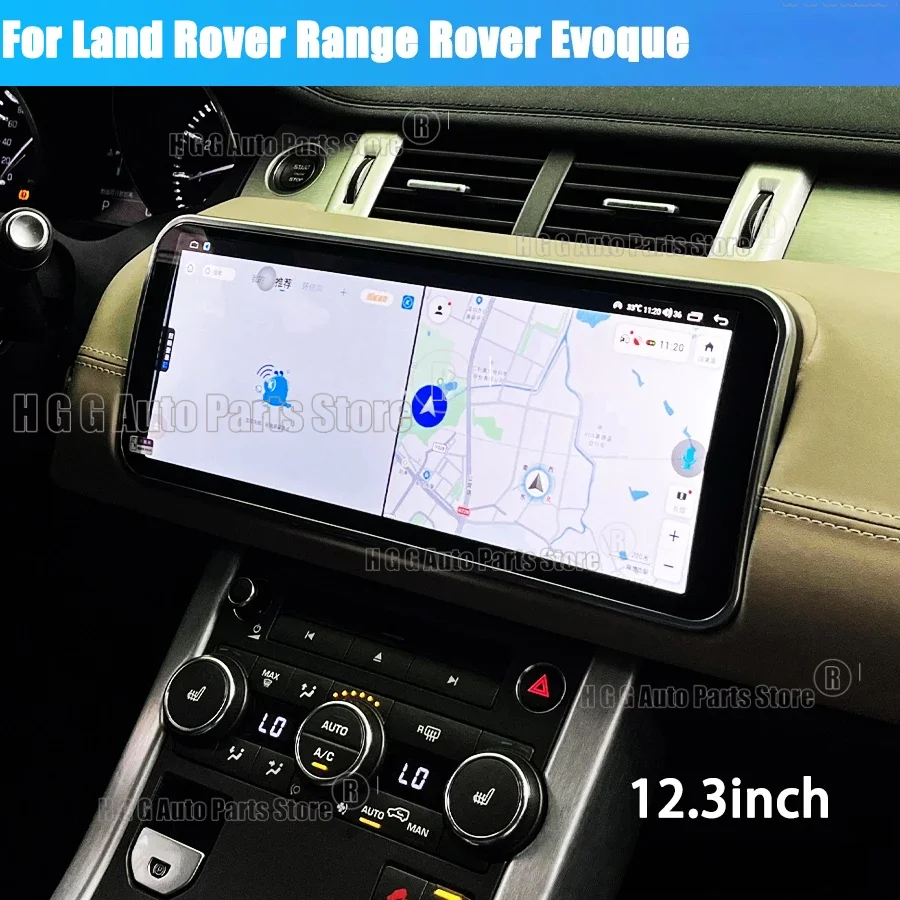 12.3inch Stereo Android GPS Navi CarPlay For Land Rover Range Rover Evoque 2014-2018 BT Car Multimedia Video Player DSP Screen