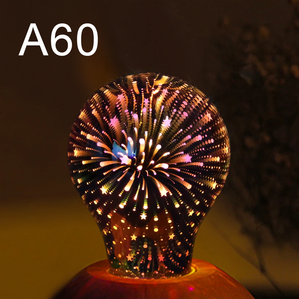 3D Vuurwerk Effect Vintage LED Gloeilampen Retro Edison Lamp E27 AC110V-220V Vakantie Decoratie Gloeilamp G80 G125