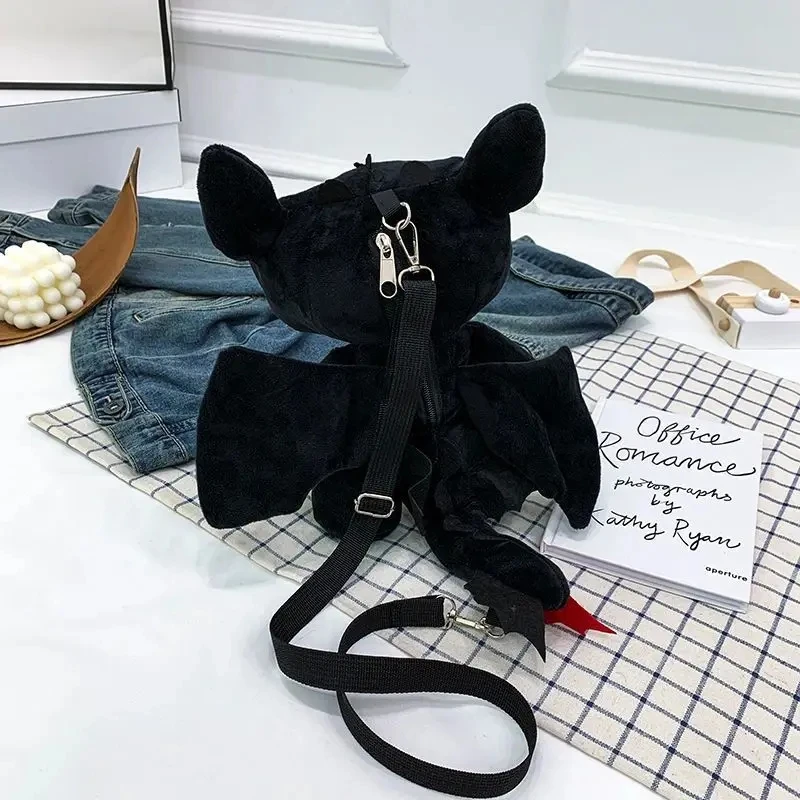 Cartoon Portable Cute Dragon Toothless Backbag Cosplay Black Toothless Cute Lady Plush Doll Bag Small Shoulder Doll Bag Outdoor