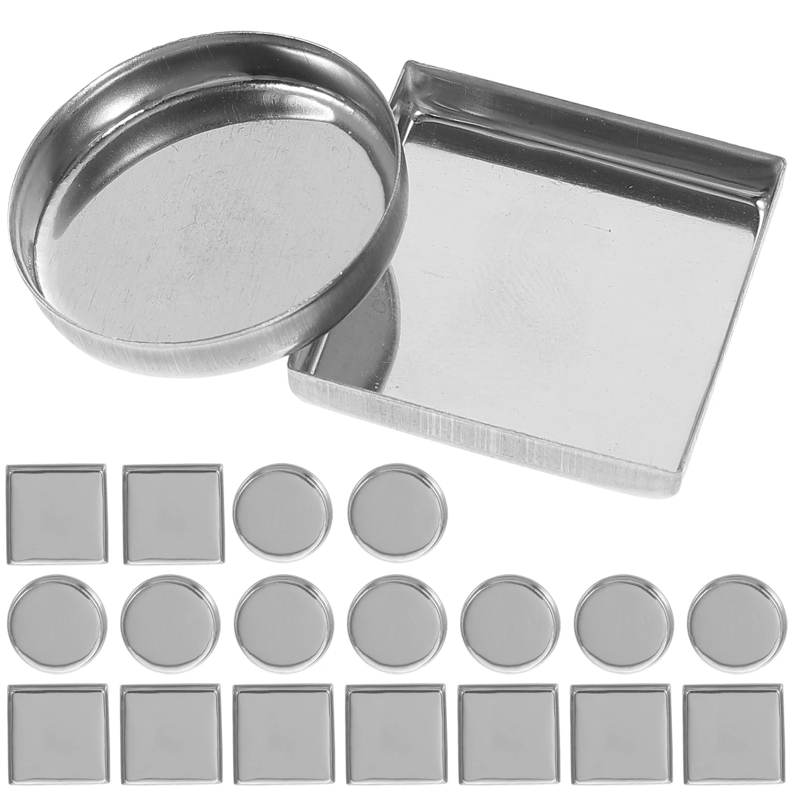 30 Pcs Aluminum Plate Makeup Palette Empty Eyeshadow Pan Baseball Small Metal for Accessory Travel