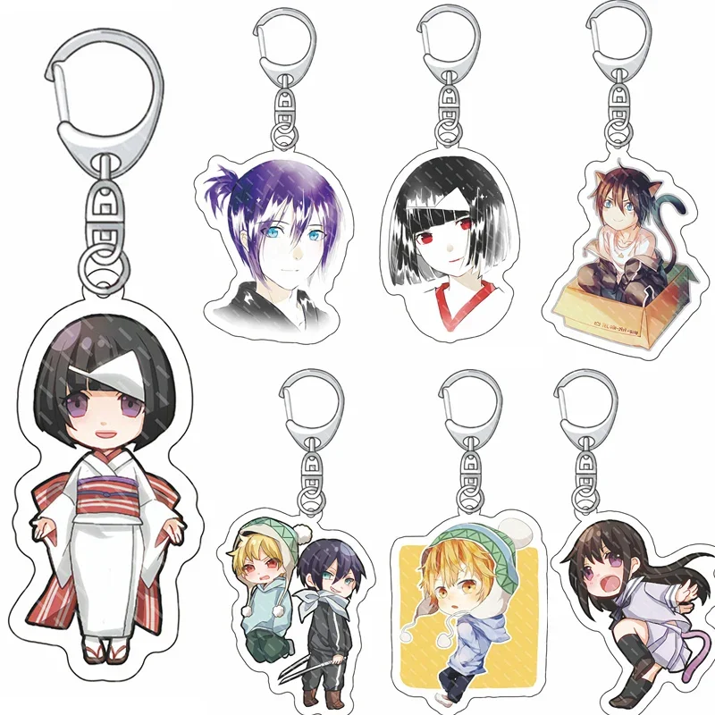 Noragami Keychain Anime 6cm Aesthetic Accesories Cute Aestethic Accessories Character Keychain Keyring Backpack Pendant Kid Gift