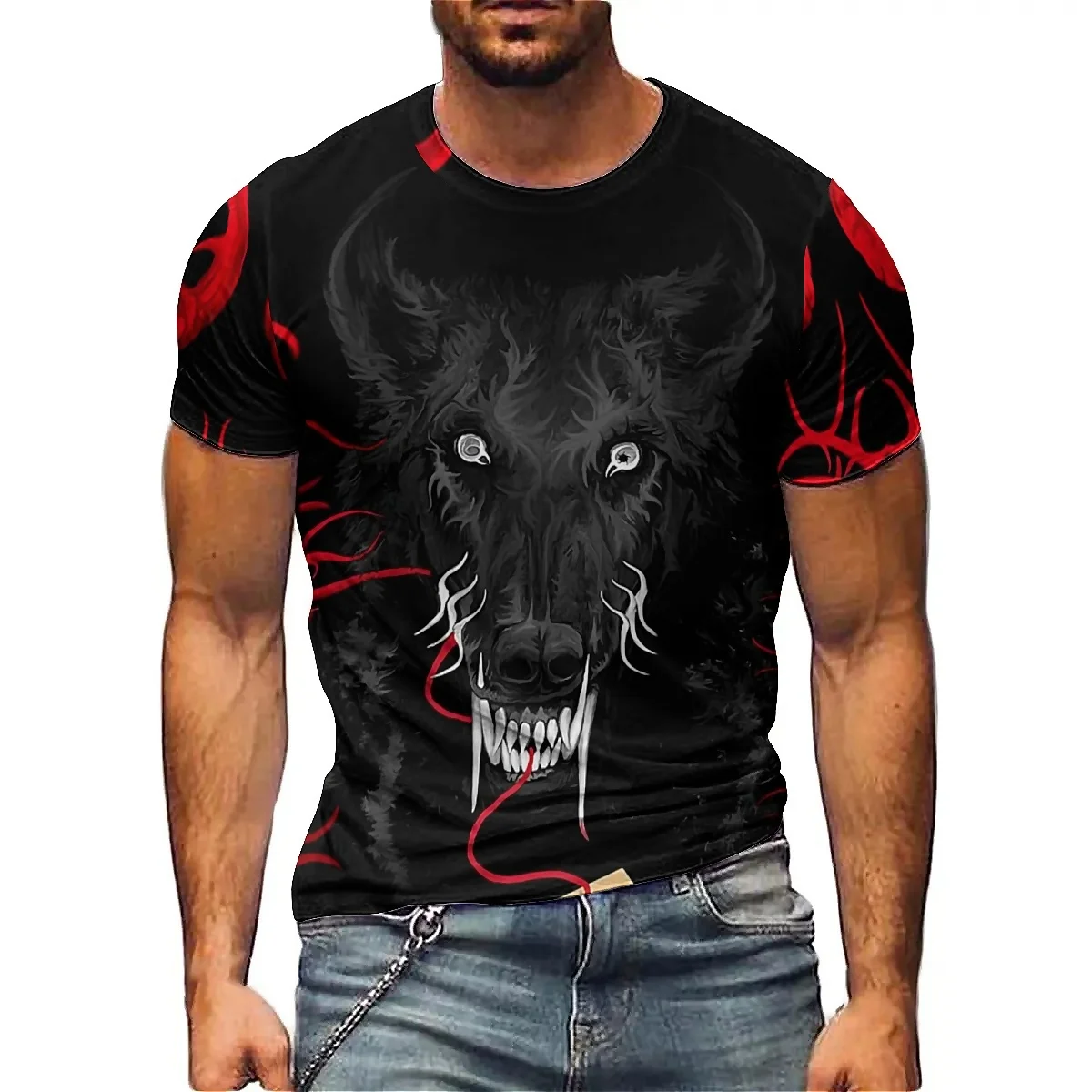 

Summer street style: Men's 3D printed short-sleeved T-shirts with a lightweight and breathable polyester fabric