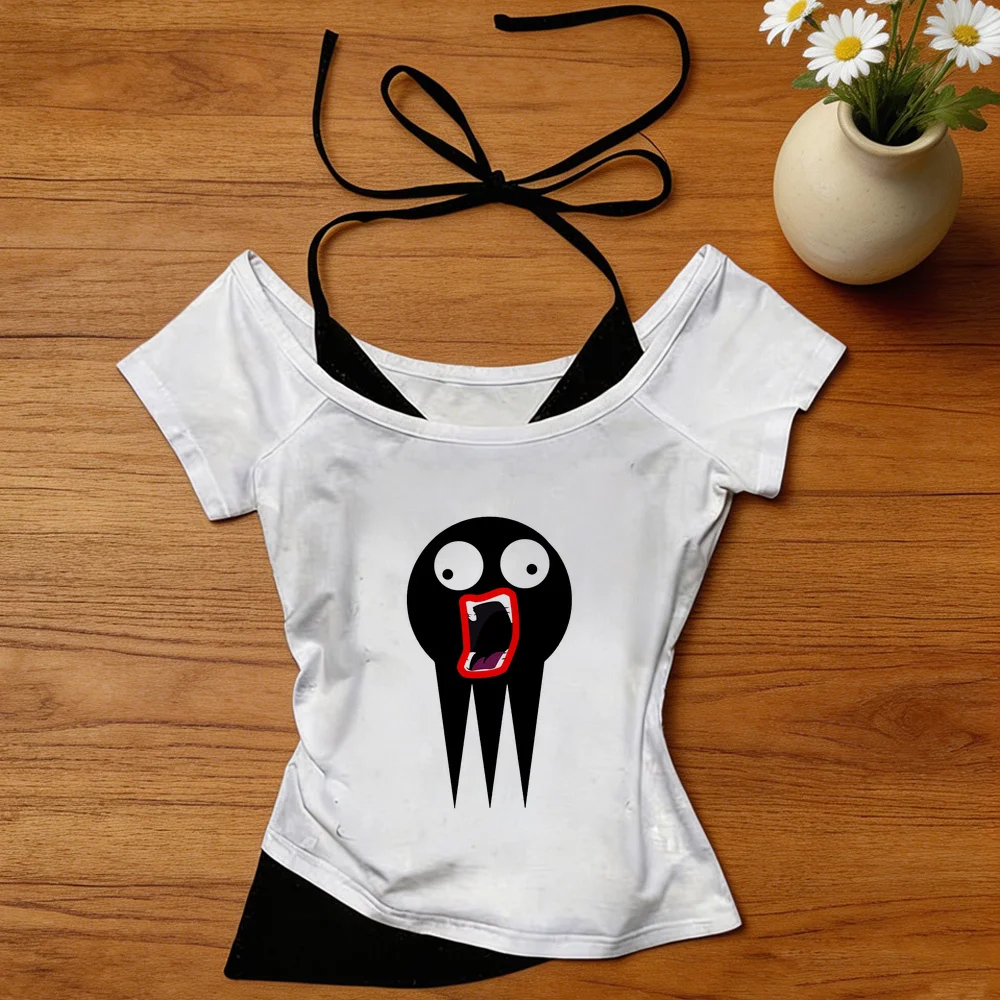 Soul Eater crop top female y2k grunge manga summer vintage tshirt dollette 2000s party scene  anime