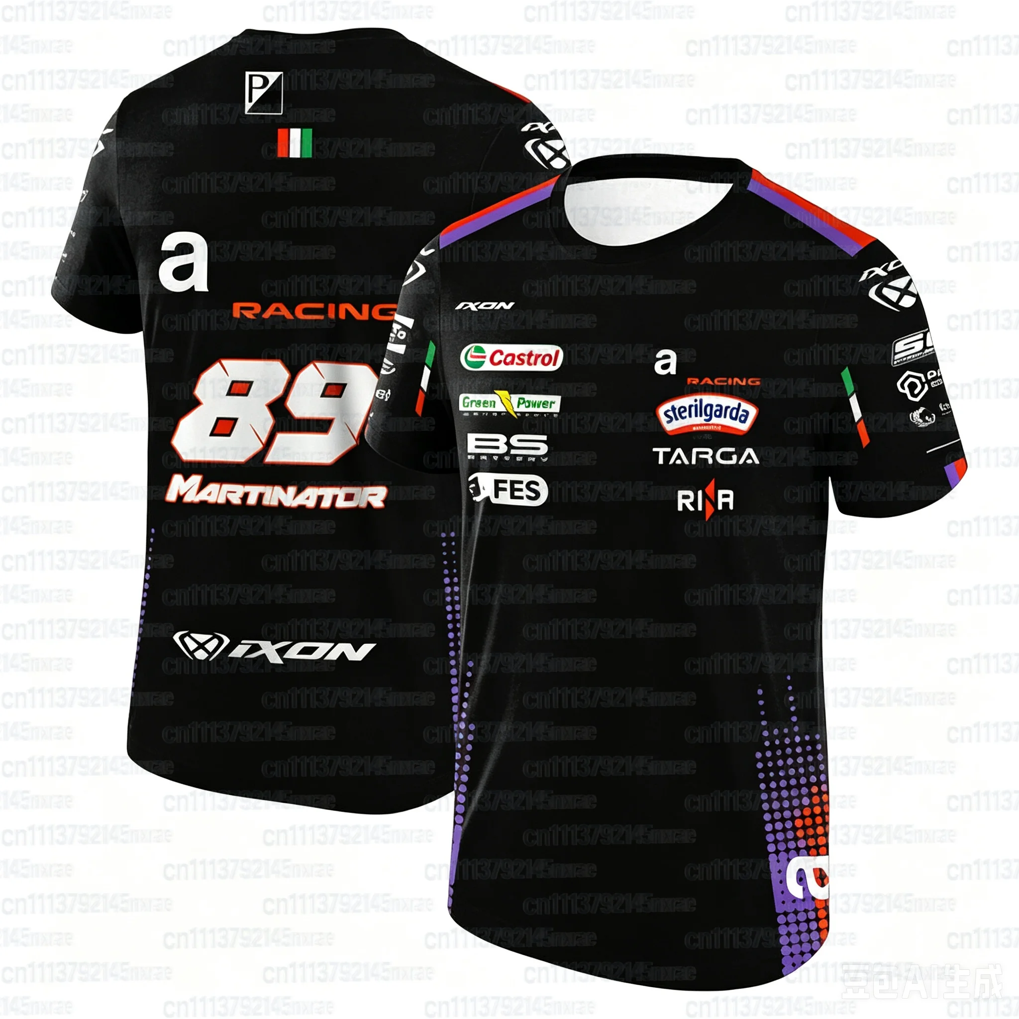 2026 Marco Bezzecchi 72 Team T-Shirt Martín 89 Fahrer Schnelltrocknendes Kurzarm-Oberteil Sport Casual Herren T-Shirts FamilyMatching – Detail 7