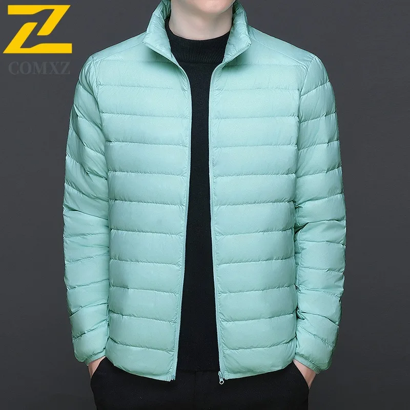 

COMXZ Men Down Jacket Trendy Design Travel Windproof Feature Snow Adventure Cotton Padded Jacket Lightweight Fit Winter Padding