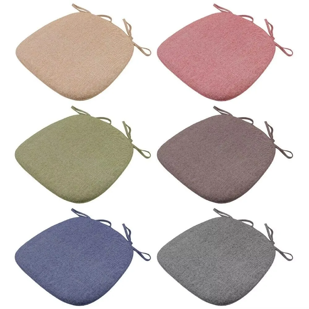 Nordic Thicken Dining Chair Cushion Comfortable Soft Sanding Seat Pad Solid Color Breathable Chair Pad Seat Cushion