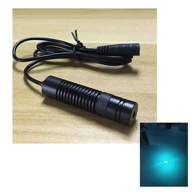 Focusable 488nm 55mw Cyan Blue Laser Diode Module Dot/Line/Cross Head W/Holder & Adapter 16x68mm
