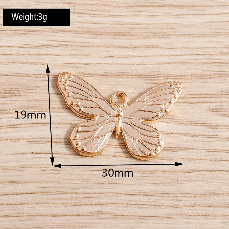 10pcs 30x19mm Cute Alloy Animal Butterfly Charms Pendants for Jewelry Making Necklaces Earrings Bracelets DIY Crafts Supplies