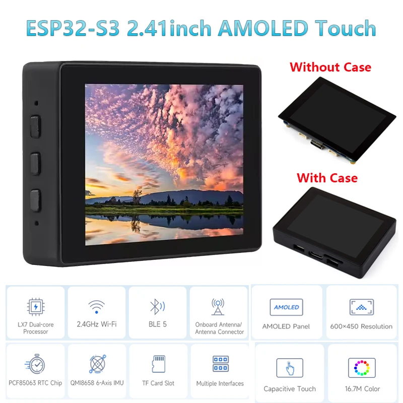 waveshare-esp32-s3-241-pouces-amoled-carte-de-developpement-d'affichage-tactile-600-450-800-luminosite-ecran-tactile-pour-arduino-ide-esp-idf