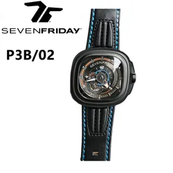 Brand new original SEVENFRIDAY P series watch P3B/02 BULLRUSH 2017 fully automatic mechanical watch luxury fashion sevenfriday