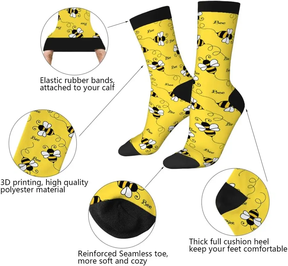Baseball Funny Socks Wooden Bat and Ball Novelty Casual Crew Socks Contrast Color Design for Women Men Gift