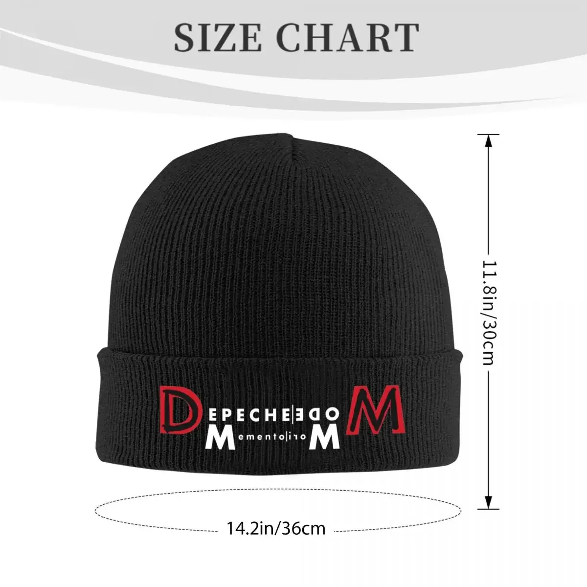 DM Memento Mori Logo Knitted Bonnet Caps Fashion Keep Warm Hats Stretch Thick Trendy Outdoor Knitted Caps