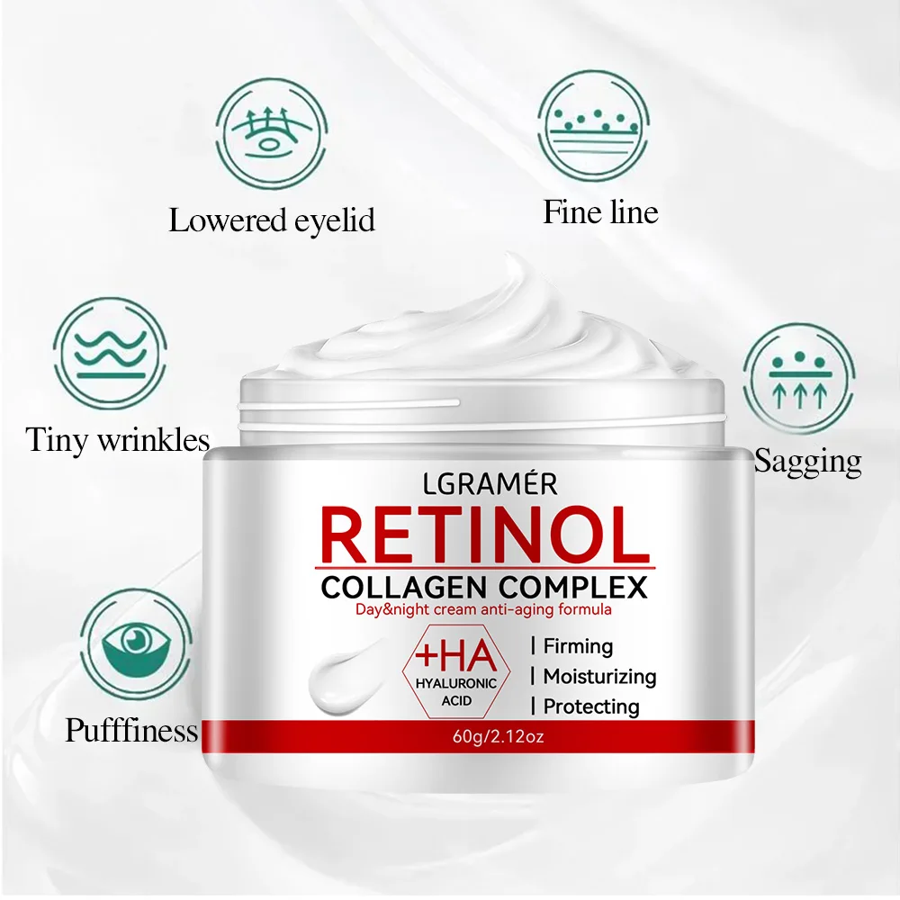 Retinol crema eliminadora de arrugas antienvejecimiento reafirmante Lifting decoloración líneas finas blanqueamiento hidratante brillo cuidado de la