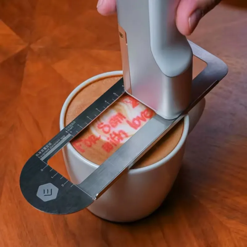 

EVEBOT Handheld Inkjet Printer With Positioning Plate Print Size 100*26mm HD Printing Coffee Latte for Caft Shop Bar Restaurant