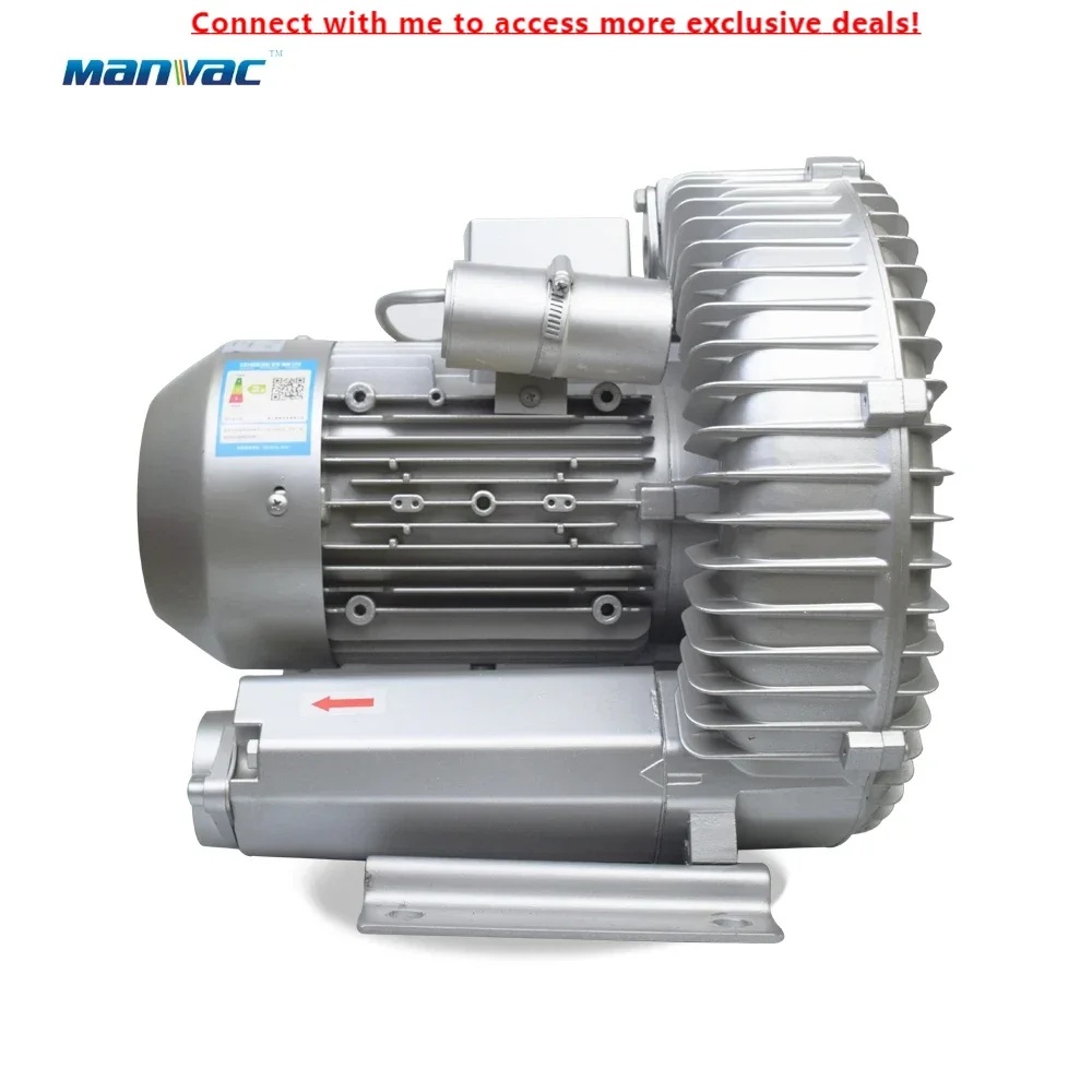 

2.2kw Single Phase Single Stage Air Blower High Pressure Vortex Ring Aquaculture Blower